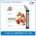SenCai colorful printing corrugated paper gift box with handle for fruit